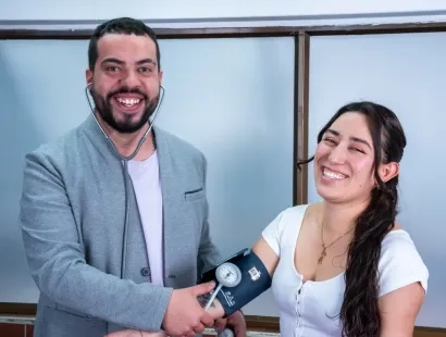 Estudiantes de administración en salud en prácticas